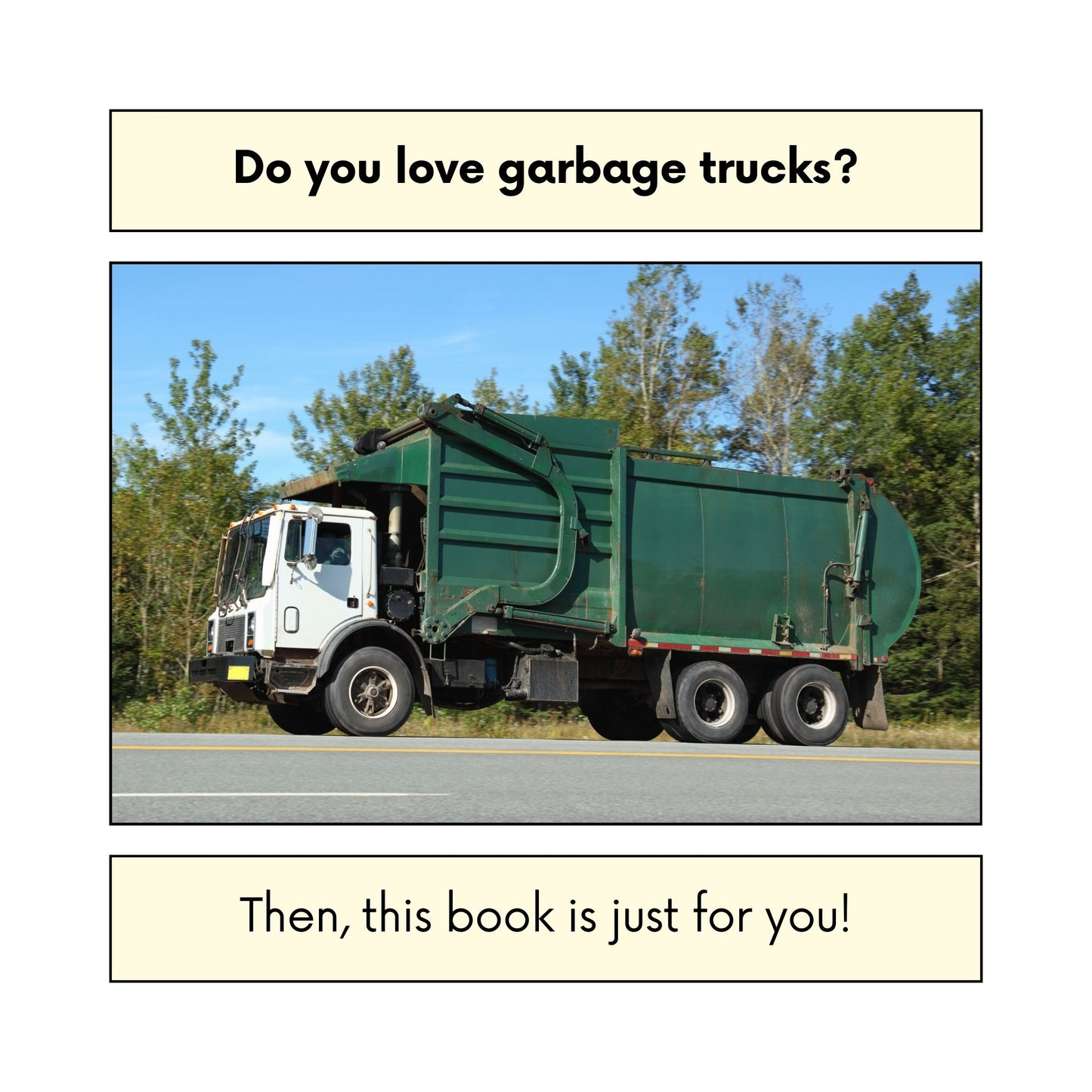 "All About Garbage Trucks" Children's Book (HARDCOVER)