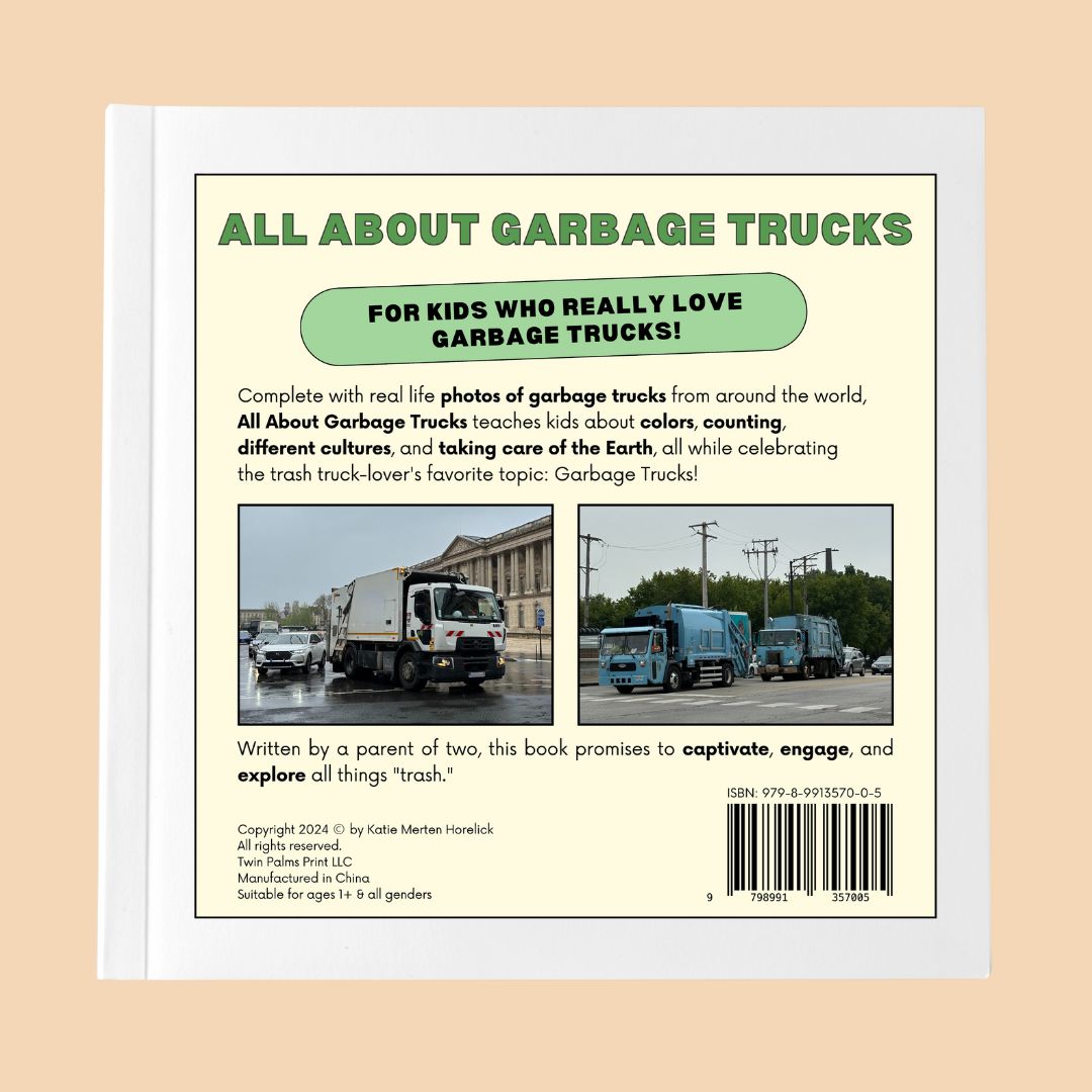 "All About Garbage Trucks" Children's Book (HARDCOVER)