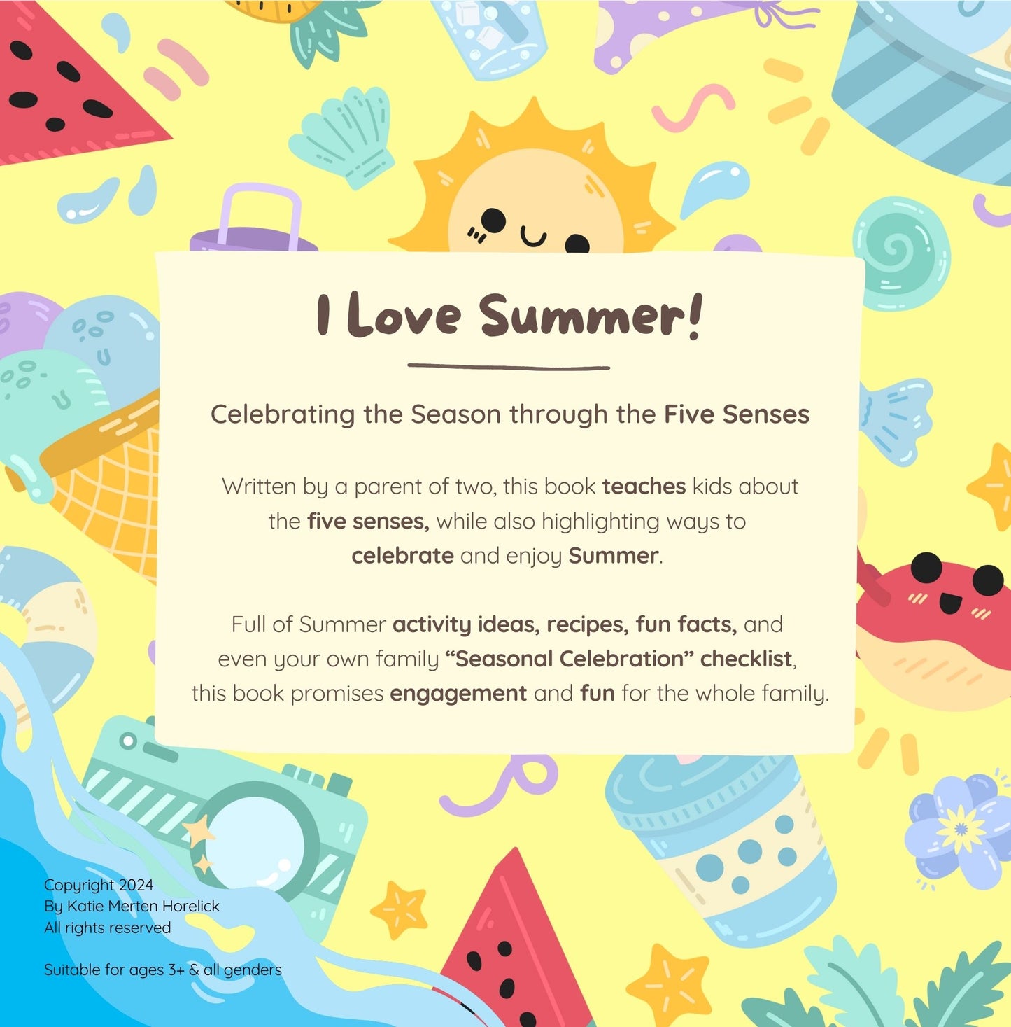 "I Love Summer!" Five Senses Children's Book