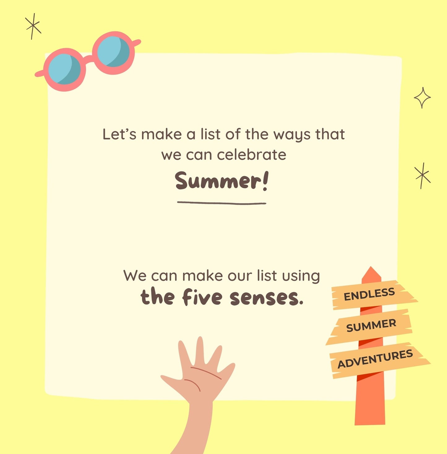 "I Love Summer!" Five Senses Children's Book