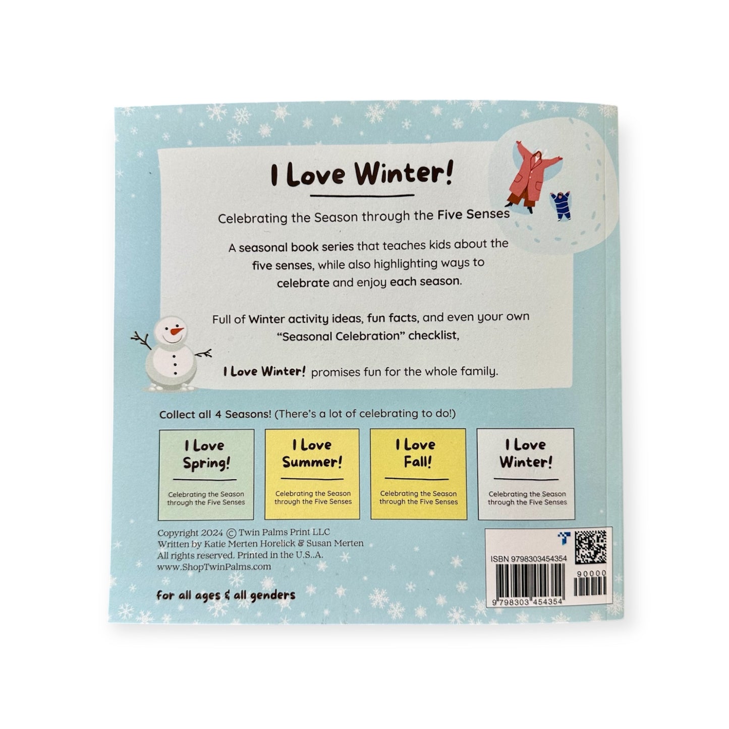 "I Love Winter!" Five Senses Children's Book